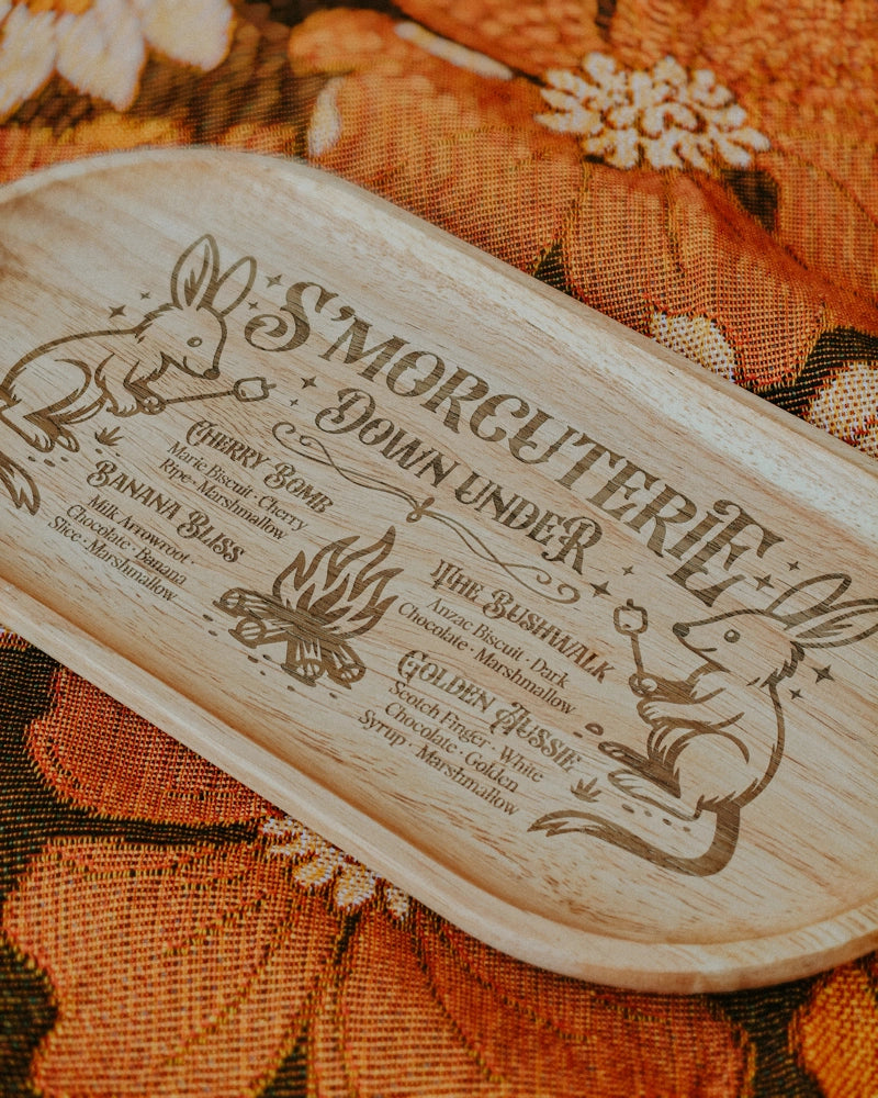 Australian Acacia S’morecuterie Serving Tray - Bilby Threads