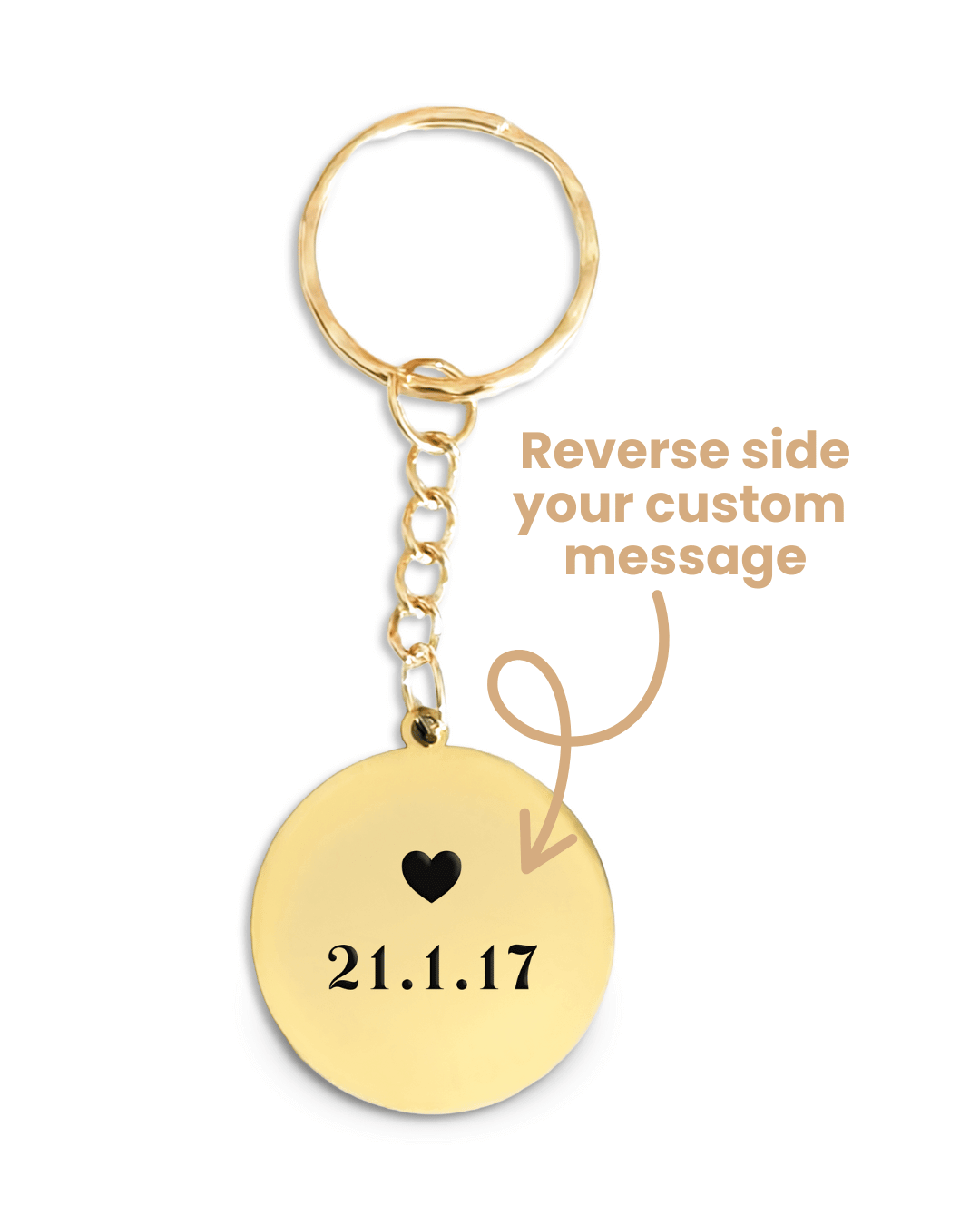 Custom Engraved Coordinates Keychain - Gold Mirror Stainless Steel - Bilby Threads