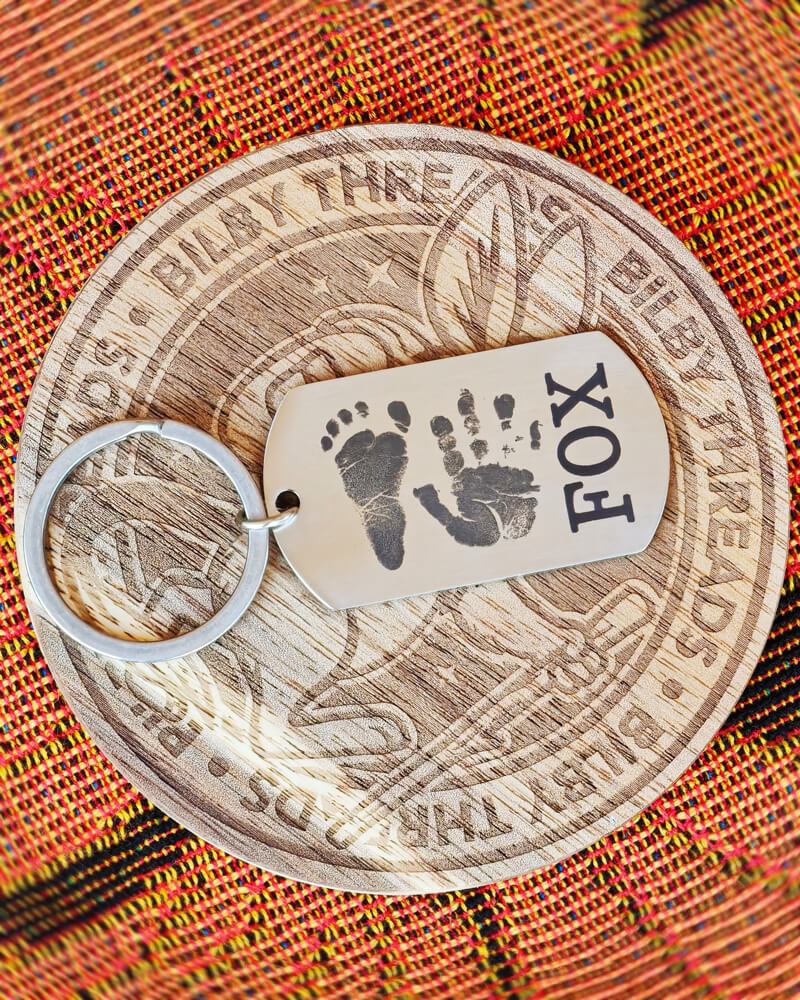 Personalised Stainless Steel Dog Tag Keychain - Engrave Your Photo, Name or Message - Bilby Threads