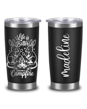 Custom Campfire Tumbler - 20oz Personalised Mug for Outdoor Adventures - Bilby Threads