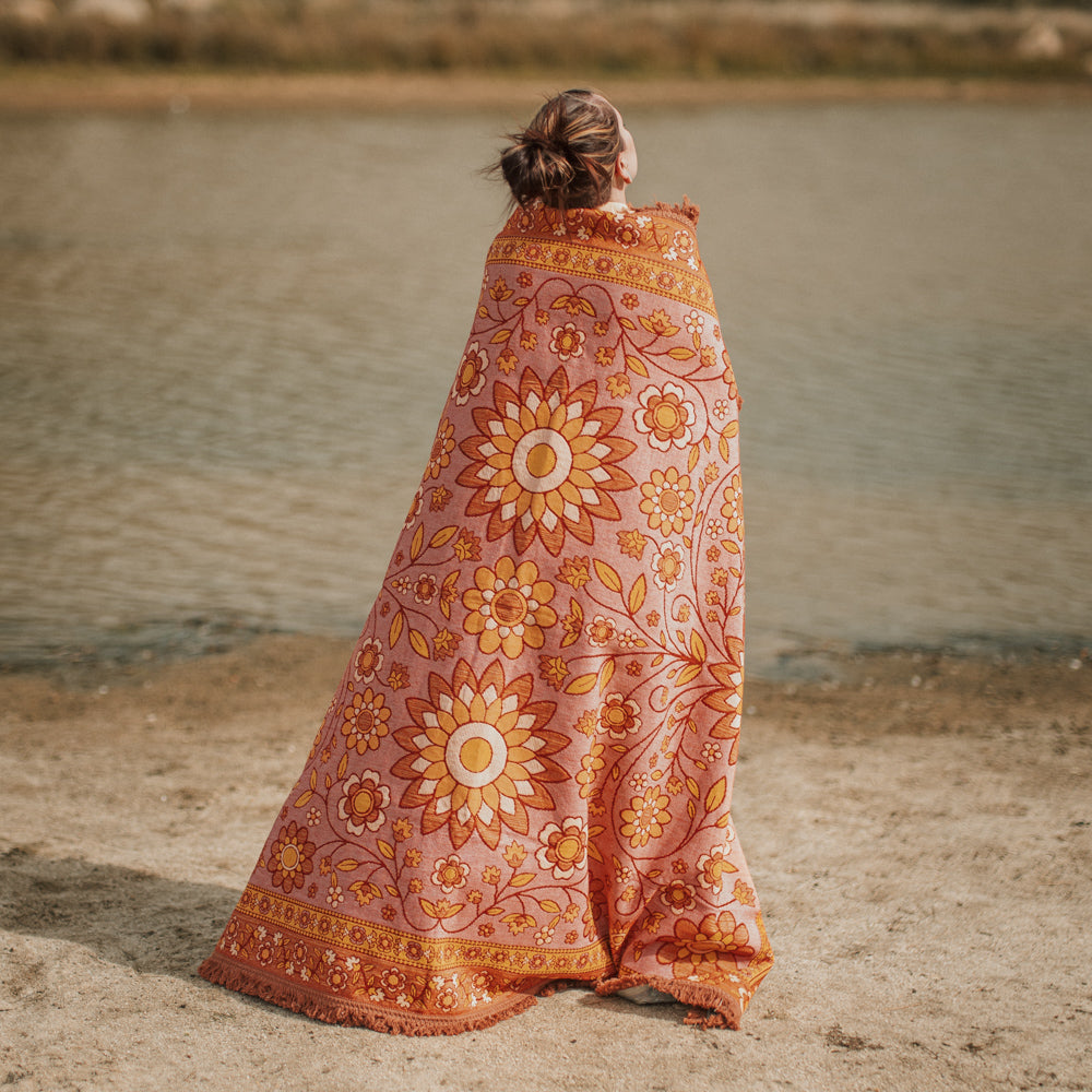 Bloom Woven Picnic Rug - Bilby Threads
