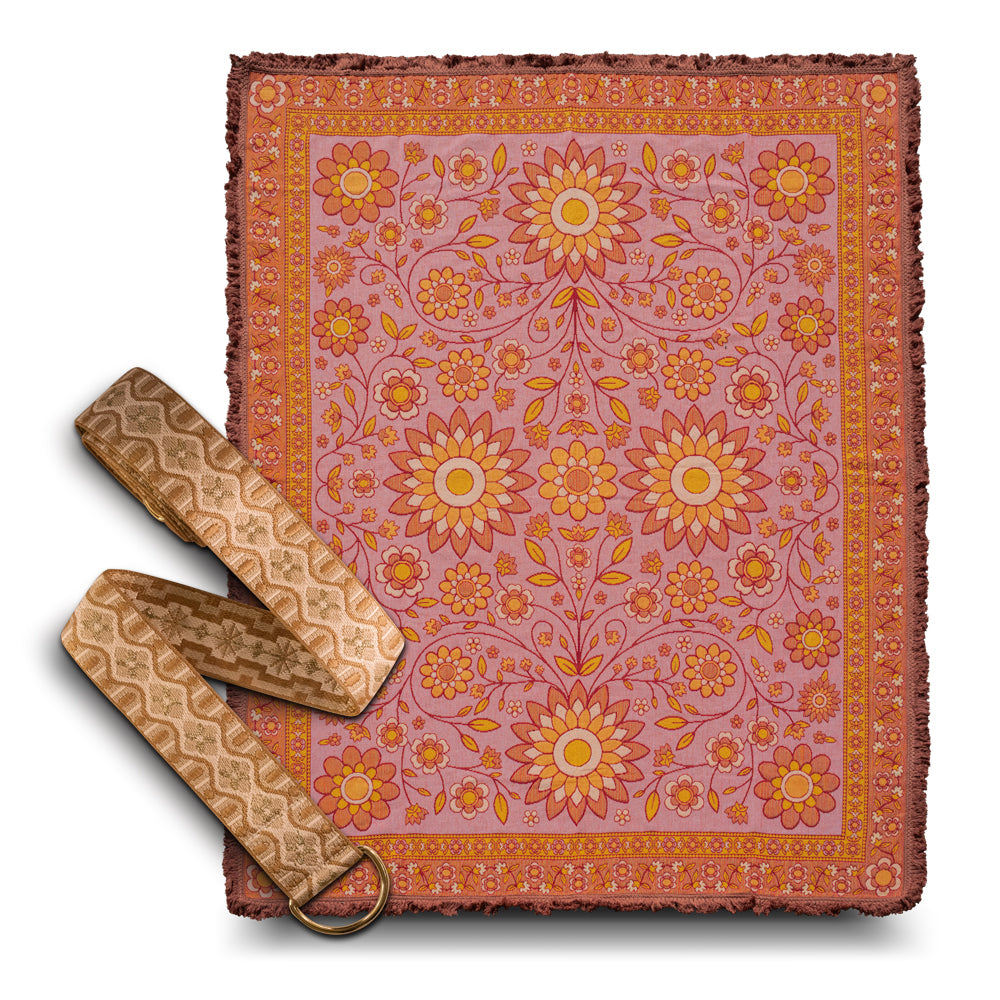 Bloom Picnic Blanket With Strap Gift Bundle