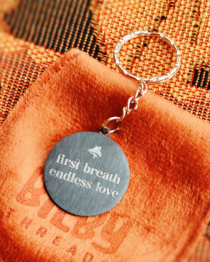 Custom Engraved Coordinates Keychain - Black Stainless Steel - Bilby Threads