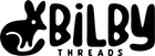 Logo of Bilby Threads with a stylized illustration of a bilby on a white background