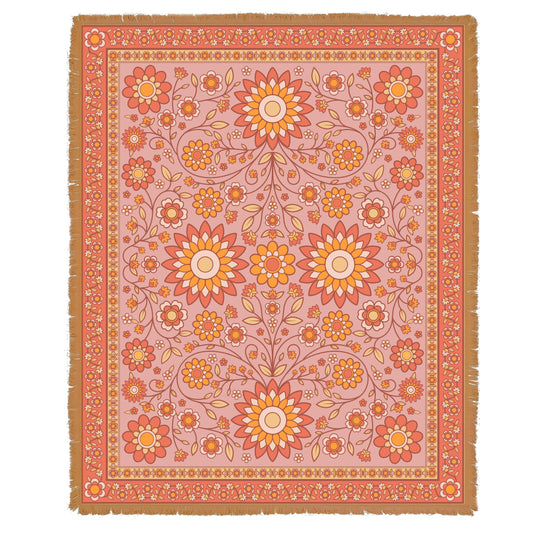 Harvest Bloom - Sunset Woven Picnic Rug XL - Bilby Threads