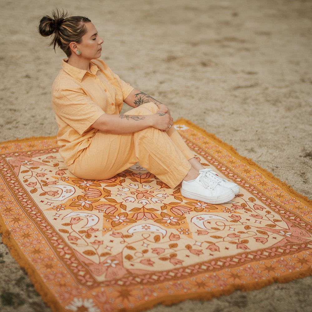 Luna Woven Picnic Rug - Bilby Threads