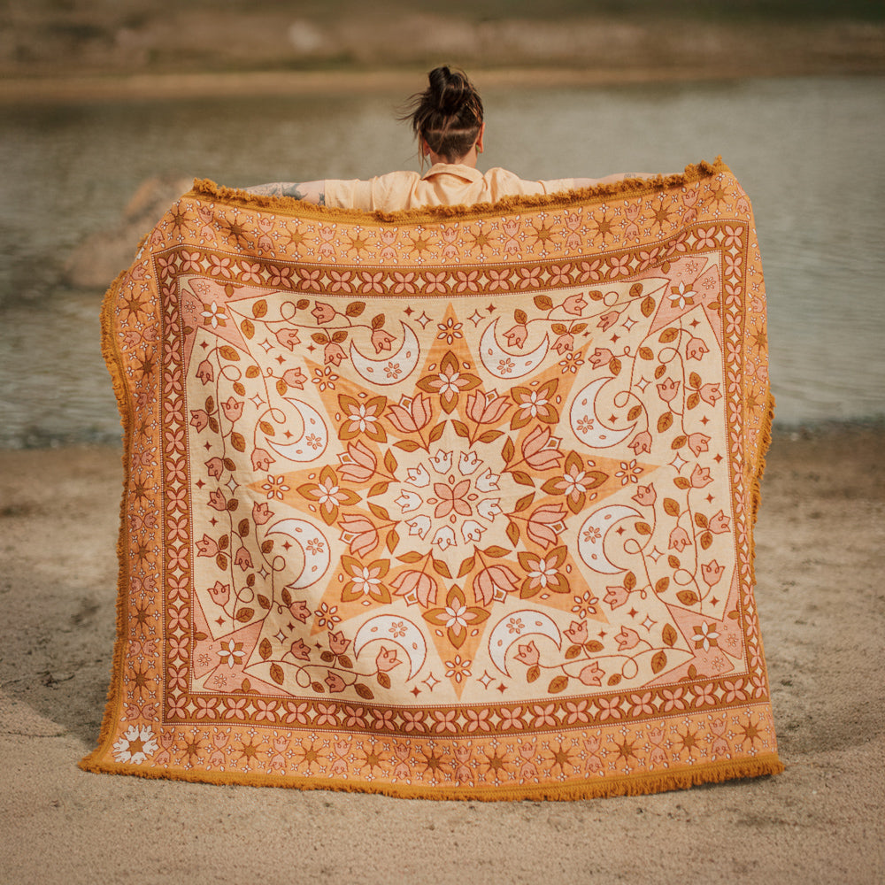 Luna Woven Picnic Rug - Bilby Threads