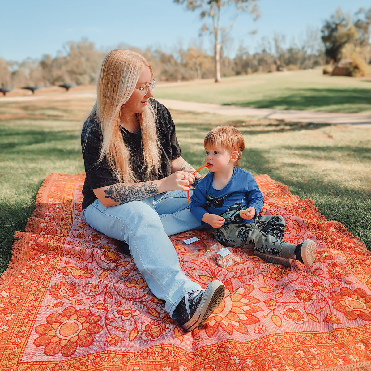 Bloom Woven Picnic Rug